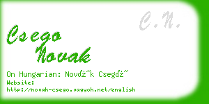 csego novak business card